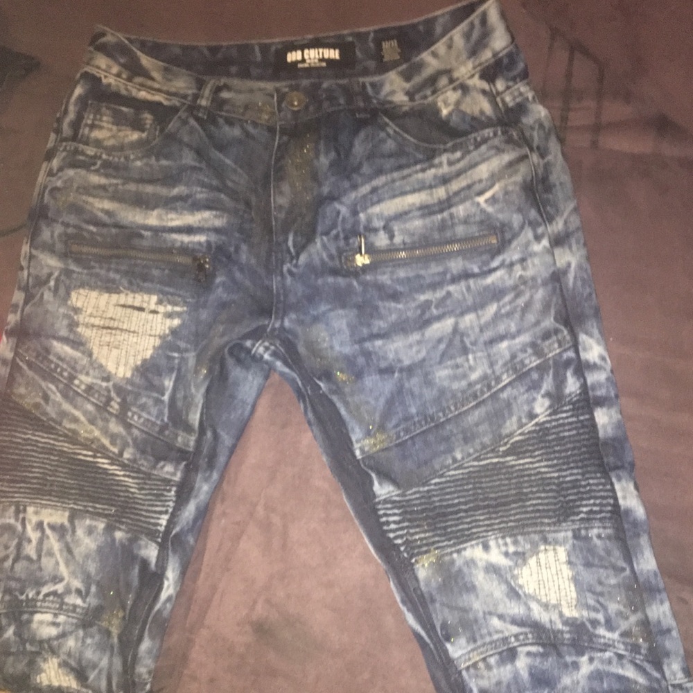Men’s Denim Biker Jeans